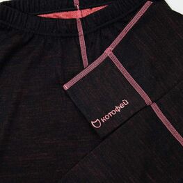 07833912-40 Термолеггинсы для детей и подростков КОТОФЕЙ Спорт черный для девочки черный фото №4