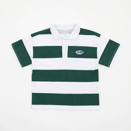 07701008-40 Футболка поло в полоску для мальчика для мальчики белый,зеленый