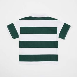 07701008-40 Футболка поло в полоску для мальчика для мальчики белый,зеленый фото №2