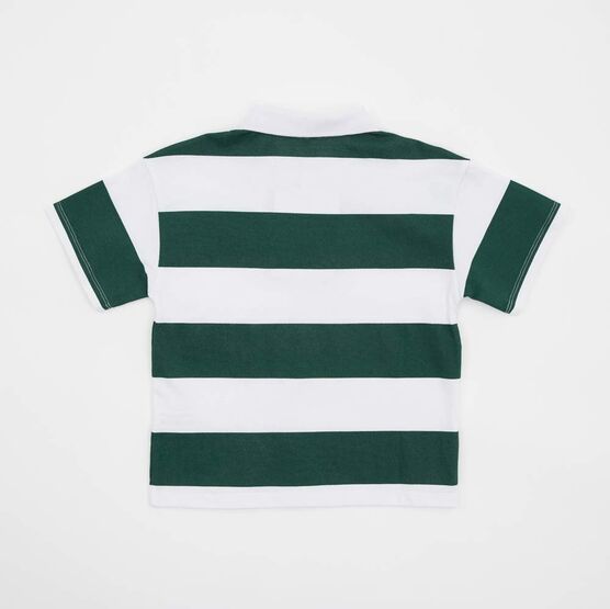 07701008-40 Футболка поло в полоску для мальчика для мальчики белый,зеленый фото №2