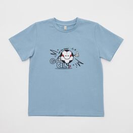 07702074-30 Голубая футболка с принтом для мальчика для мальчики голубой