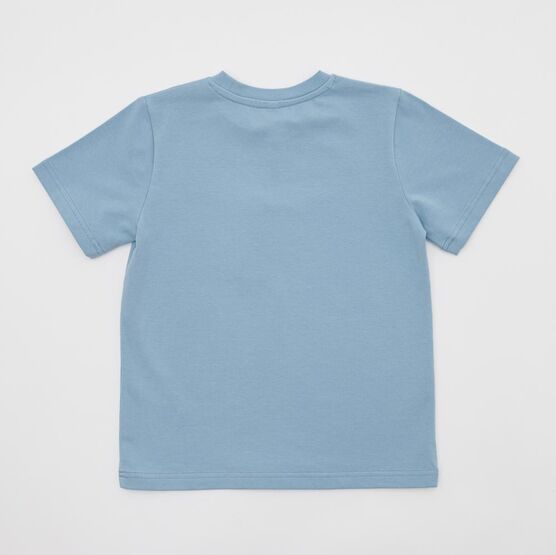 07702074-30 Голубая футболка с принтом для мальчика для мальчики голубой фото №2