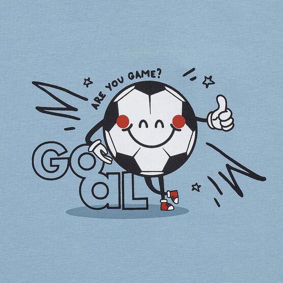 07702074-30 Голубая футболка с принтом для мальчика для мальчики голубой фото №4