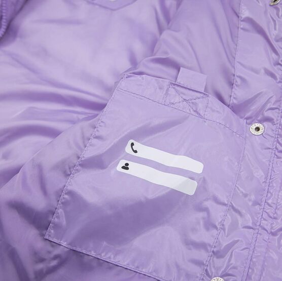 07857041-44 Жилет с капюшоном сиреневый для девочки сиреневый фото №4