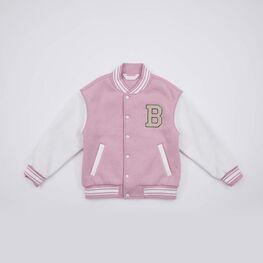 07857057-40 Трикотажный бомбер розовый для девочки розовый