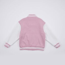 07857057-40 Трикотажный бомбер розовый для девочки розовый фото №2