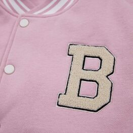 07857057-40 Трикотажный бомбер розовый для девочки розовый фото №4