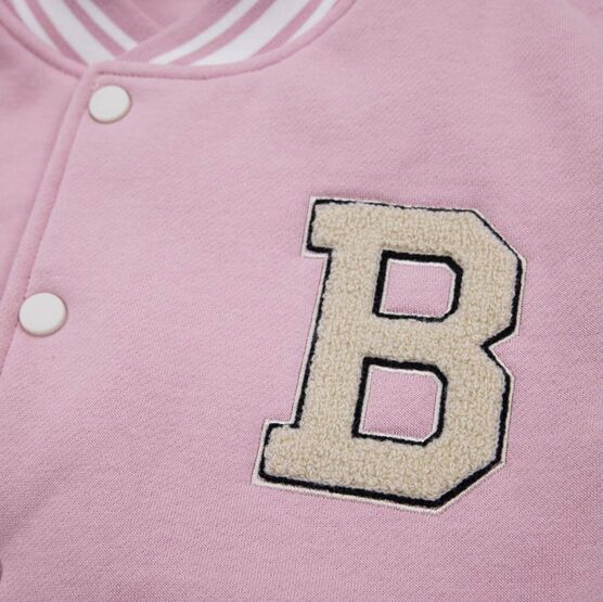 07857057-40 Трикотажный бомбер розовый для девочки розовый фото №4