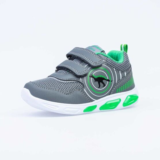 144131-71 Кроссовки с LED-подсветкой на подошве для мальчики сер-зел