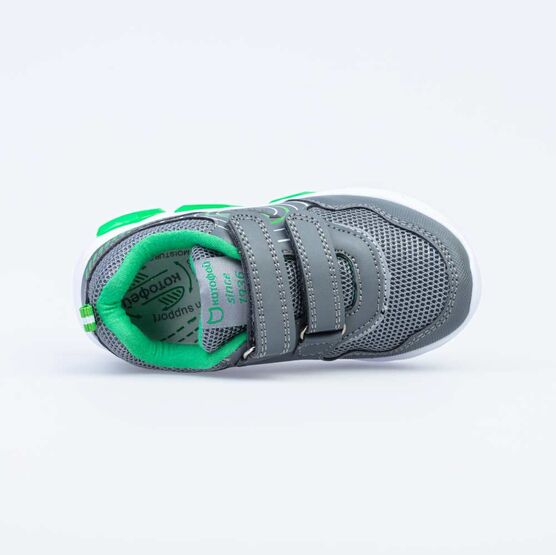144131-71 Кроссовки с LED-подсветкой на подошве для мальчики сер-зел фото №4