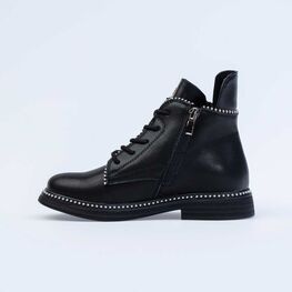 654038-21 Ботинки для девочки черный фото №2