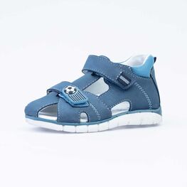 322112-21 Сандали летние на липучке для мальчики син-гол