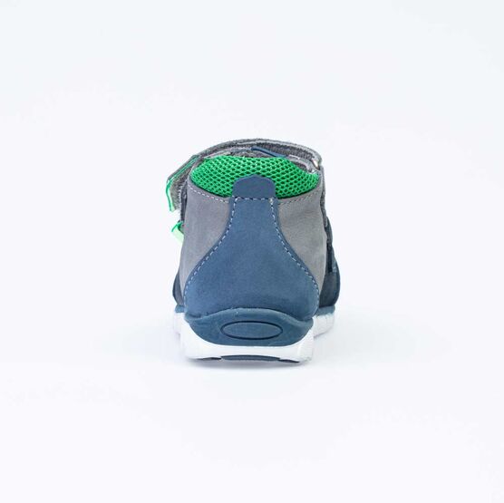 122159-21 Сандалии из натурального нубука для мальчика для мальчики син-сер-сал фото №5