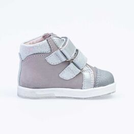 052144-22 Ботинки для девочки серый фото №2