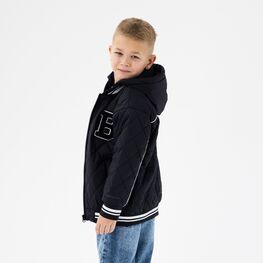 07757067-40 Стеганая куртка-бомбер для мальчика черный для мальчики черный фото №2