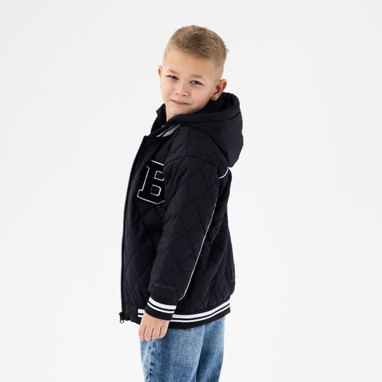 07757067-40 Стеганая куртка-бомбер для мальчика черный для мальчики черный фото №2