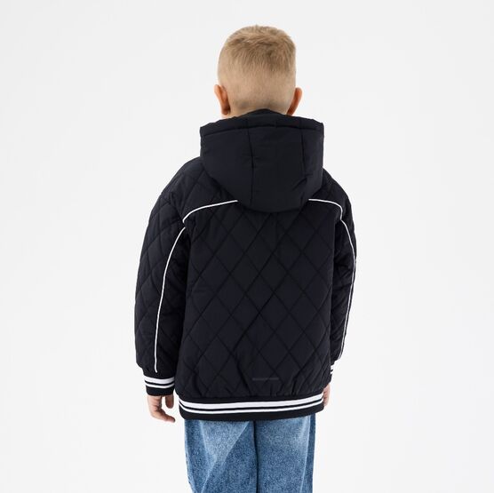 07757067-40 Стеганая куртка-бомбер для мальчика черный для мальчики черный фото №3