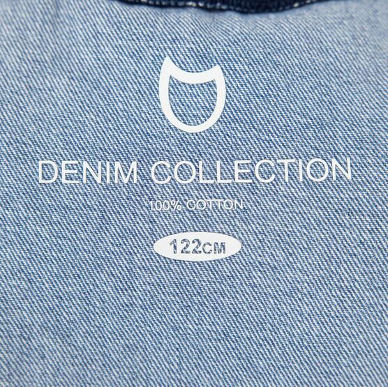 07757069-40 Джинсовая куртка-бомбер для мальчика для мальчики синий + бежевый фото №8