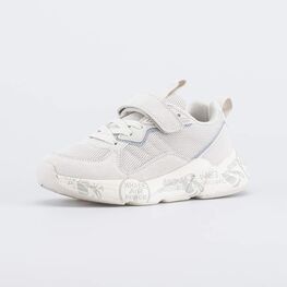 644421-71 Детские кроссовки на липучках для мальчики бежевый