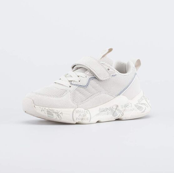 644421-71 Детские кроссовки на липучках для мальчики бежевый