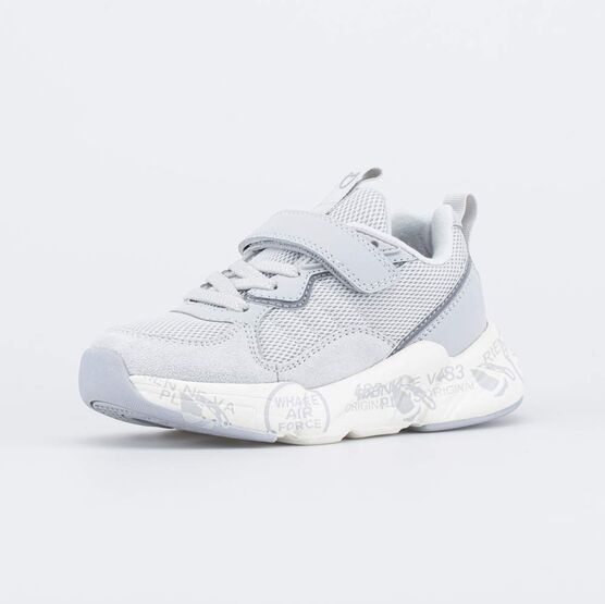 644421-72 Детские кроссовки на липучках для мальчики серый