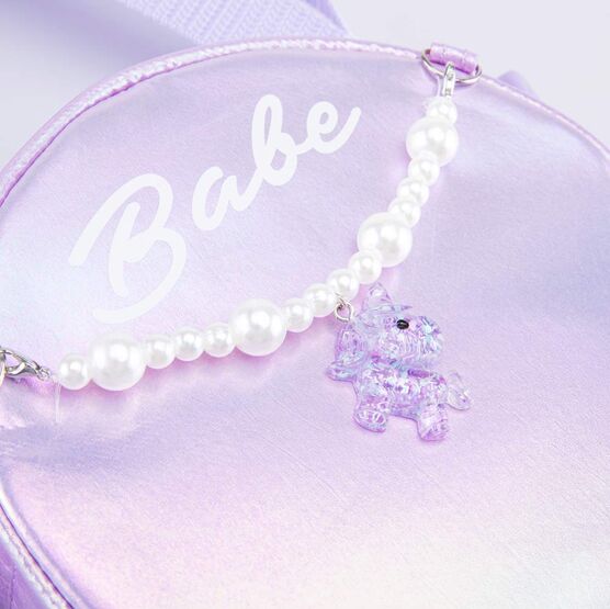 02802331-40 Круглая сумка детская Галография сиреневый для девочки сиреневый фото №5