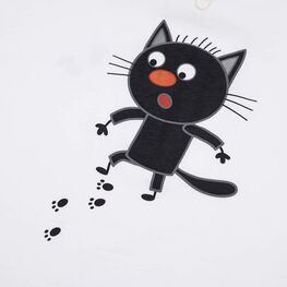 07702041-40 Футболка детская Три кота белый для универсальные белый фото №4