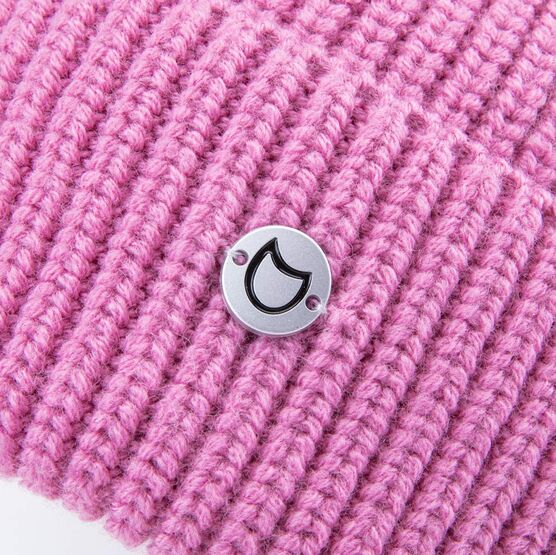 07811551-40 Розовая однослойная шапка с отворотом для девочки розовый фото №3