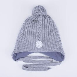 07711380-43 Шапка на завязках с утеплителем, серый для универсальные серый фото №4