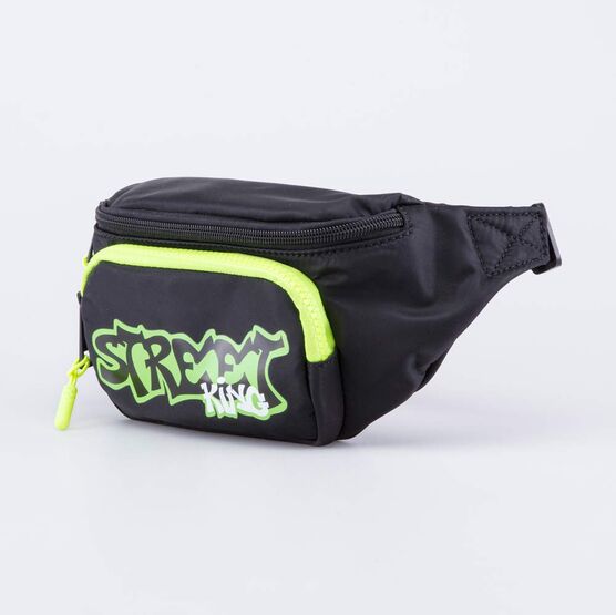 02719008-40 Поясная сумка-бананка Граффити для мальчики черный + зеленый фото №2
