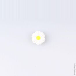 03014005-40 Украшение для обуви Цветок белый для девочки белый