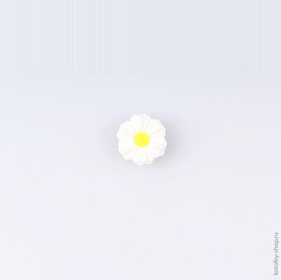 03014005-40 Украшение для обуви Цветок белый для девочки белый
