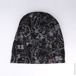 07711054-10 Шапка одинарная черная для мальчики черный