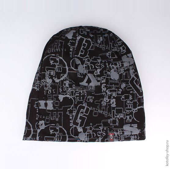 07711054-10 Шапка одинарная черная для мальчики черный