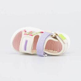 524128-11 Пляжные сандалии с усиленной амортизацией для девочки бежевый,разноцветный фото №4