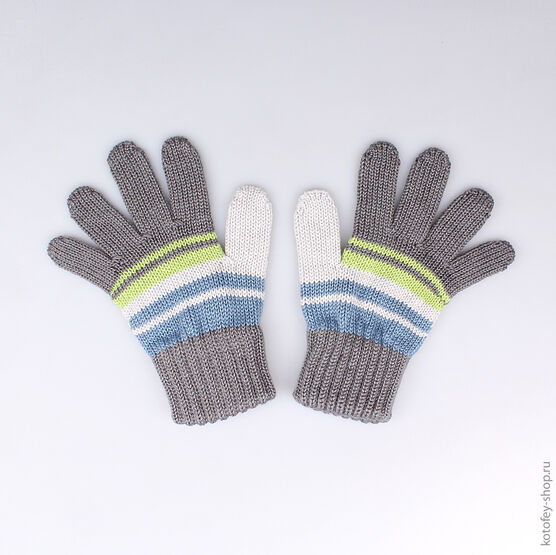 07722059-00 Перчатки темно-серые для мальчики серый