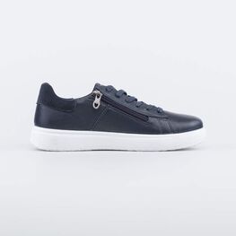 732359-22 Синие кожаные полуботинки подростковые для мальчики синий фото №2