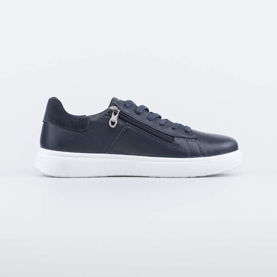 732359-22 Синие кожаные полуботинки подростковые для мальчики синий фото №2