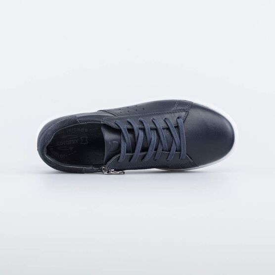 732359-22 Синие кожаные полуботинки подростковые для мальчики синий фото №4