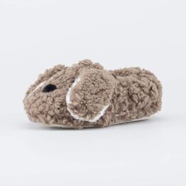 331335-11 Пушистые детские тапочки Щенок для мальчики коричневый