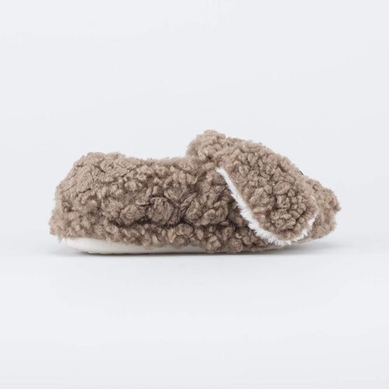 331335-11 Пушистые детские тапочки Щенок для мальчики коричневый фото №2