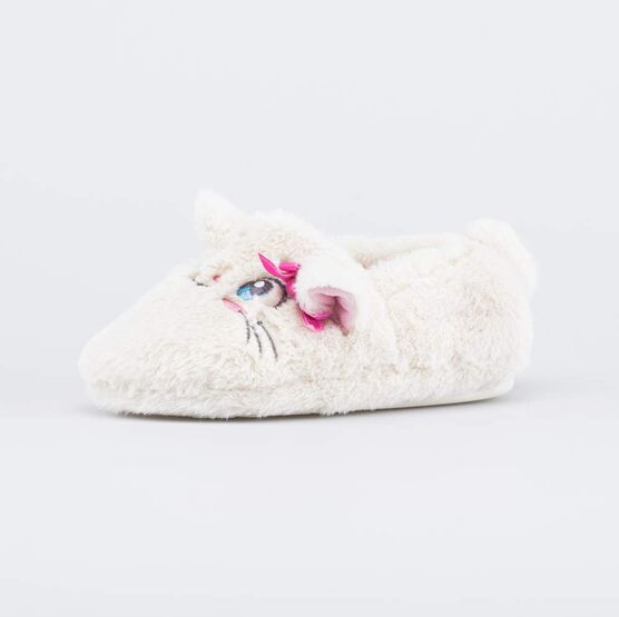 331336-11 Пушистые детские тапочки Зайка для девочки бежевый