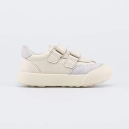 332170-11 Кеды-полуботинки кожаные для мальчика для мальчики бежевый,серый фото №2