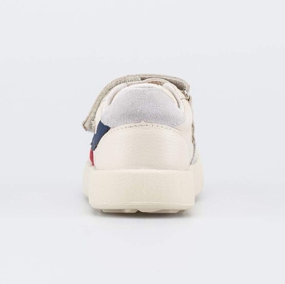 332170-11 Кеды-полуботинки кожаные для мальчика для мальчики бежевый,серый фото №5