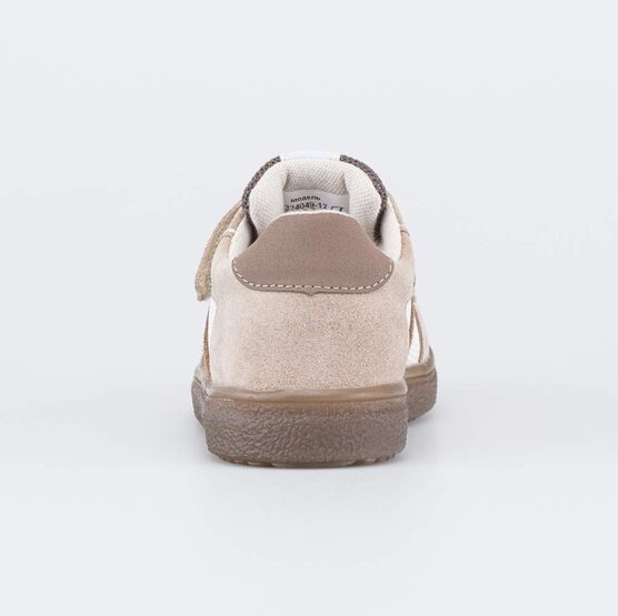 334049-12 Кеды-полуботинки кожаные для детей для мальчики бежевый,коричневый фото №5