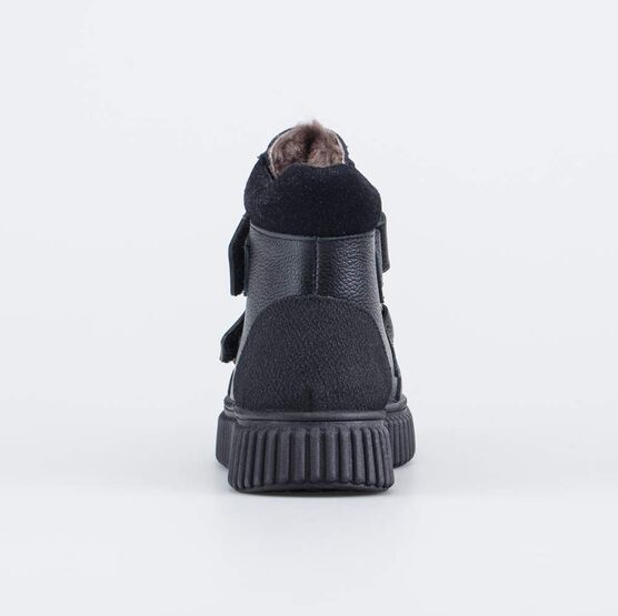 552327-51 Зимние ботинки на липучках для мальчики черный фото №5