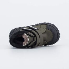 552327-52 Зимние ботинки на липучках для мальчики оливковый фото №4