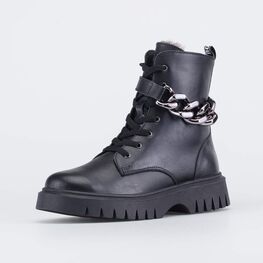 552330-51 Черные зимние ботинки для девочки для девочки черный