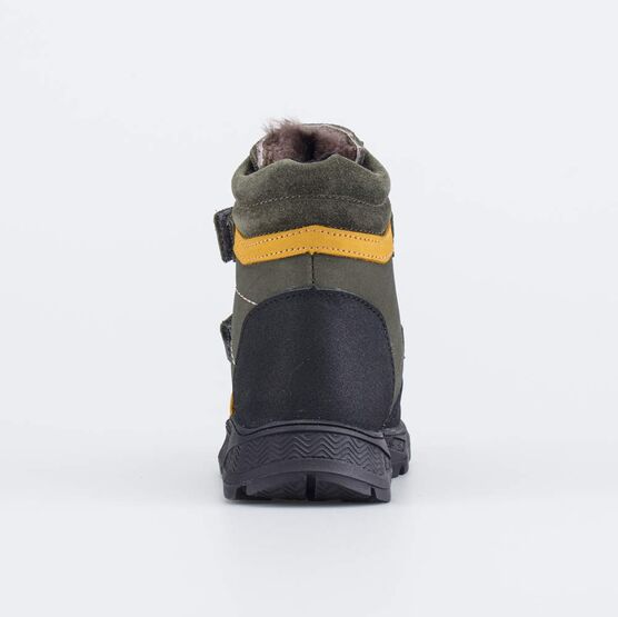 552332-52 Зимние ботинки на натуральном меху для мальчики оливковый фото №5