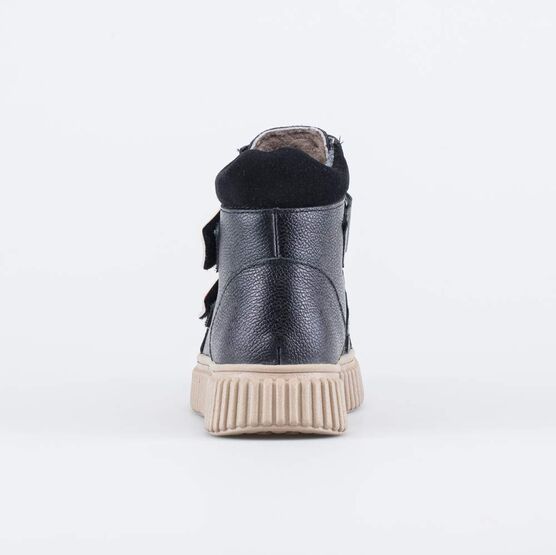 552333-52 Зимние ботинки на липучках для девочки черный фото №5